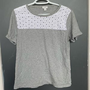 J Crew Eyelet T shirt